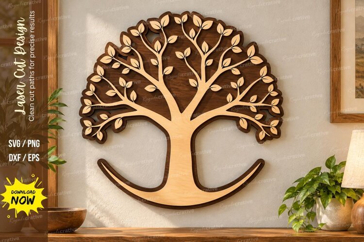 Tree of Life Laser Cut Wall Art SVG tree of life svg, tree example image 1