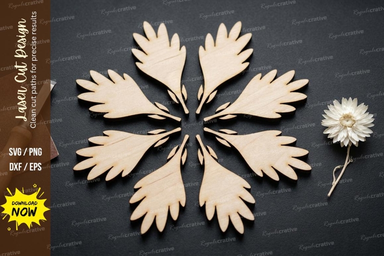 Leaf Star Laser Cut SVG laser cut svg, leaf star, botanical