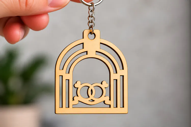 Arch Wedding Rings Multiple Arches Keychain Laser Cut SVG, R