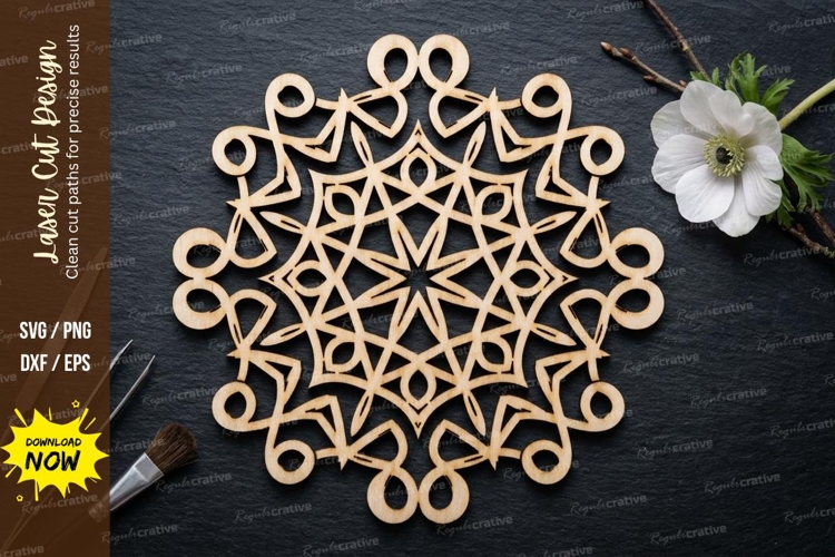 Geometric Mandala Laser Cut SVG laser cut svg, geometric