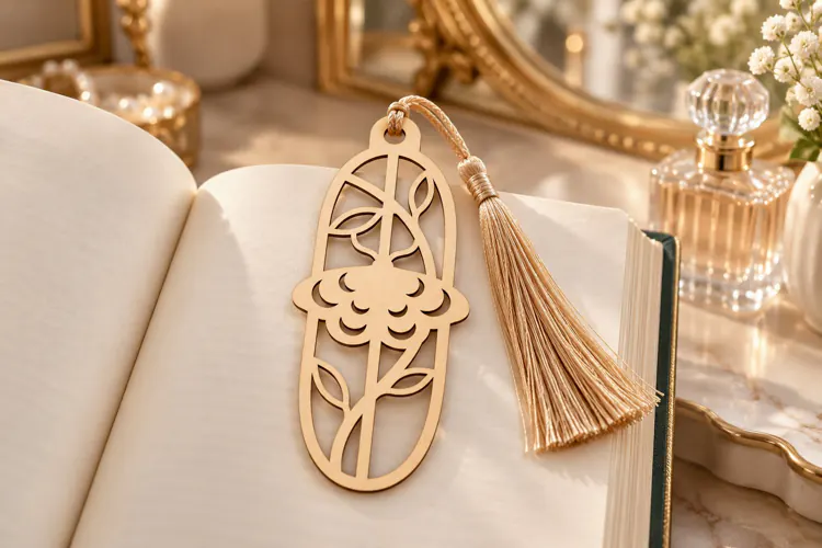 Oval Butterfly Floral Bookmark Laser Cut SVG, Botanical Page