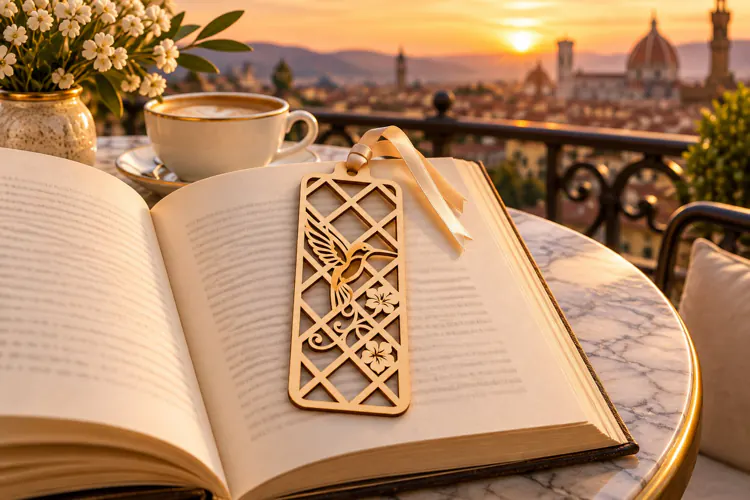 Rectangle Butterfly Botanical Bookmark Laser Cut SVG, Page