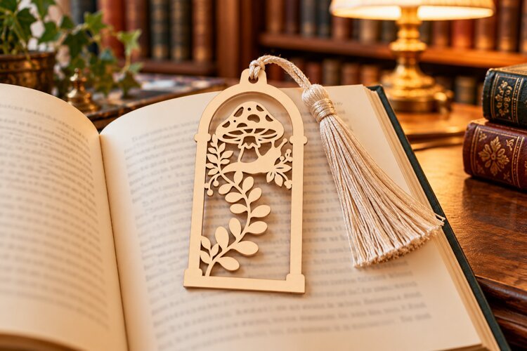 Arch Nature Forest Tree Bookmark Laser Cut SVG, Botanical example image 1