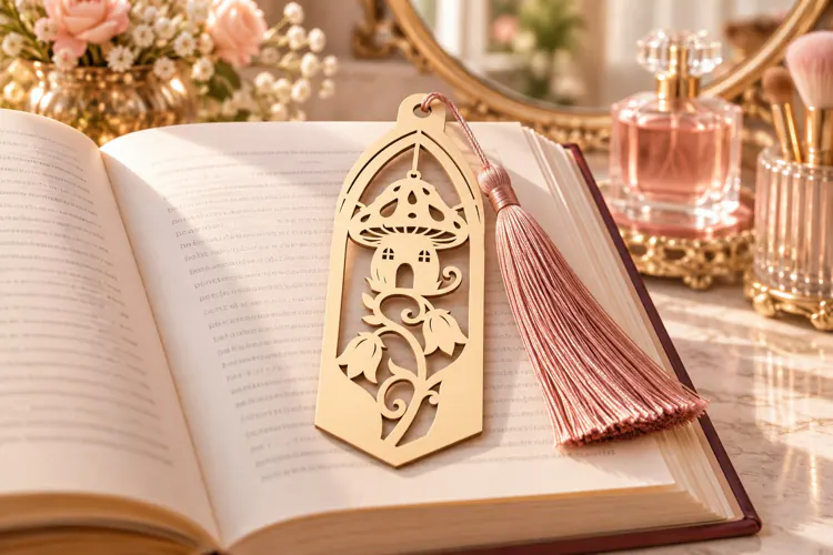 Arch Nature Forest House Bookmark Laser Cut SVG, Botanical