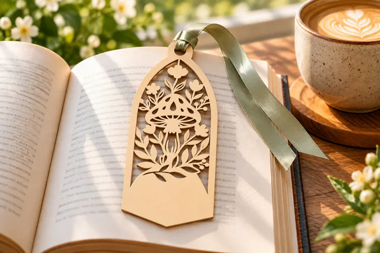 Arch Nature Forest Floral Bookmark Laser Cut SVG, Botanical