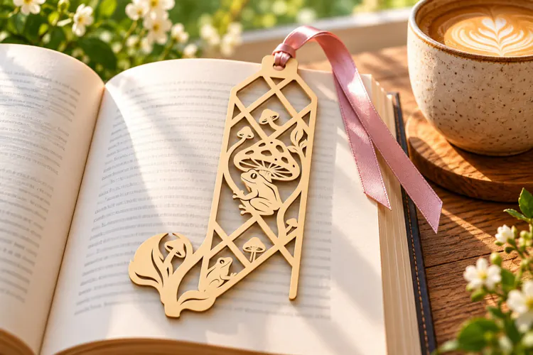 Leaf Nature Forest Mushroom Bookmark Laser Cut SVG, Page Mar