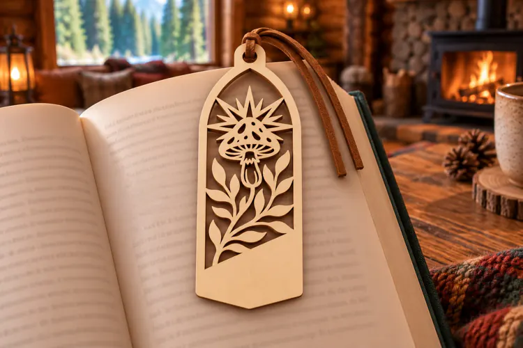 Arch Nature Forest Floral Bookmark Laser Cut SVG, Botanical