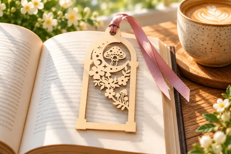 Arch Nature Forest Tree Bookmark Laser Cut SVG, Botanical
