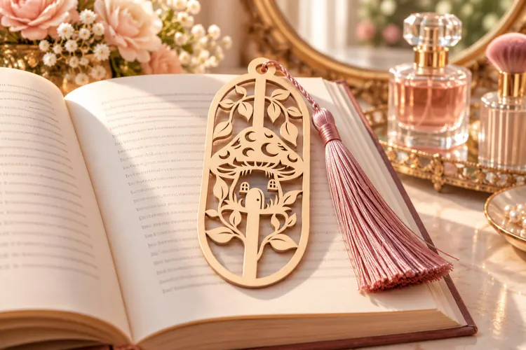 Arch Nature Forest Floral Bookmark Laser Cut SVG, Botanical