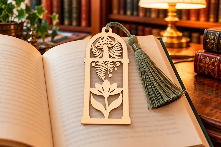 Arch Nature Forest Floral Bookmark Laser Cut SVG, Botanical