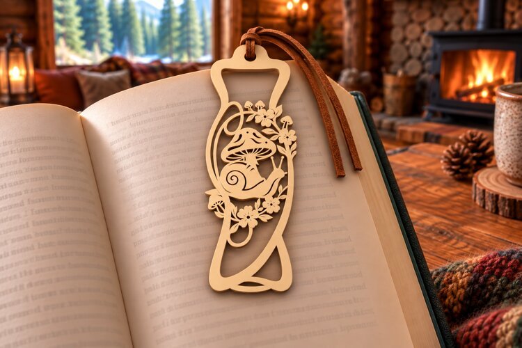 Long Drop Nature Forest Fairytale Bookmark Laser Cut SVG example image 1