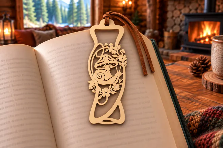 Long Drop Nature Forest Fairytale Bookmark Laser Cut SVG