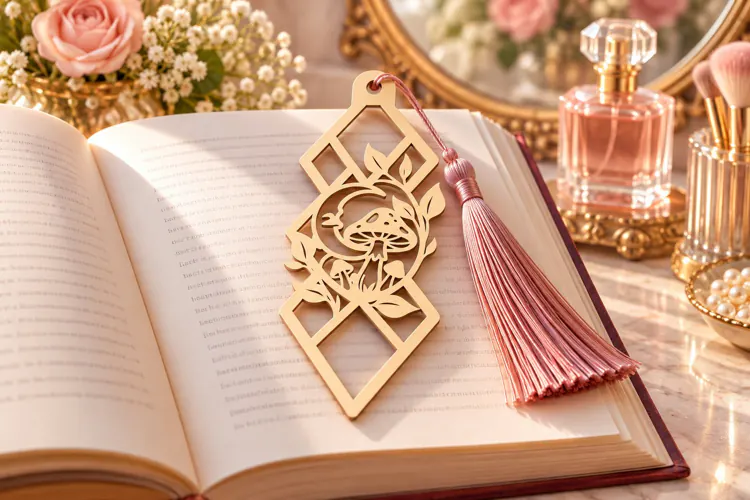 Diamond Nature Forest Floral Bookmark Laser Cut SVG, Geometr