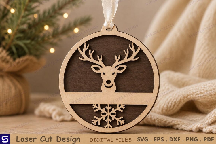 Reindeer Monogram Svg Image 2