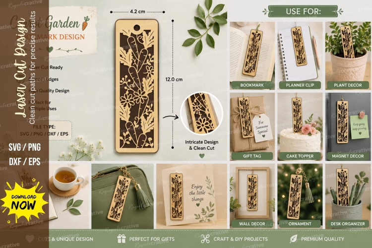 carrot garden bookmark, carrot bookmark svg, garden vegetabl