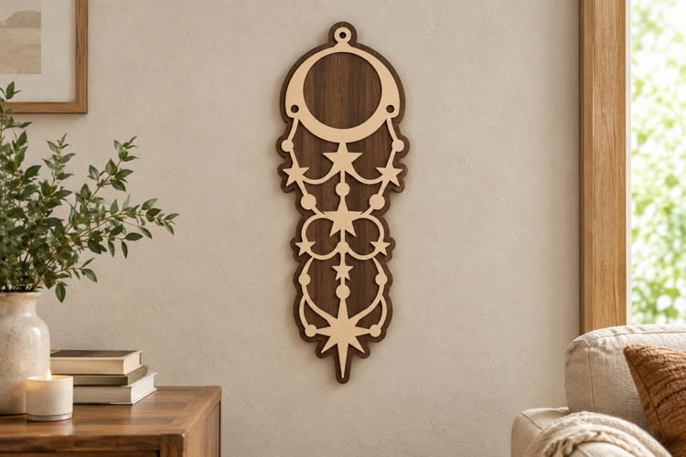 Celestial Hanging Laser Cut SVG File, celestial hanging svg