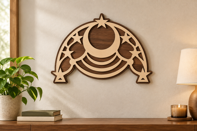 Celestial Moon Arch Laser Cut SVG File, celestial arch svg
