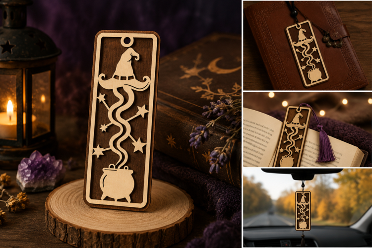 Witch Hat Bookmark Laser Cut SVG File witch hat bookmark svg