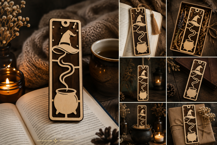 Cauldron Bookmark Laser Cut SVG File cauldron bookmark svg