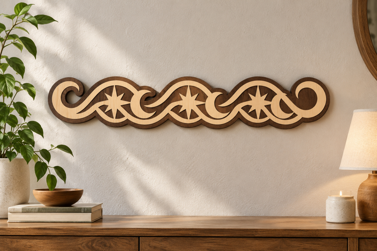 Moon Phase Border Laser Cut SVG File, moon phase svg, celest