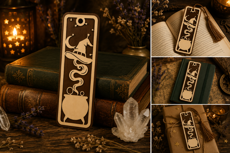 Witch Hat Bookmark Laser Cut SVG File witch hat bookmark svg
