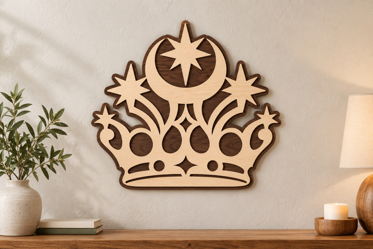 Celestial Crown Laser Cut SVG File, celestial crown svg