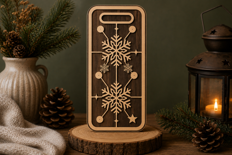 Snowflake Panel Laser Cut SVG File laser cut bookmark svg,