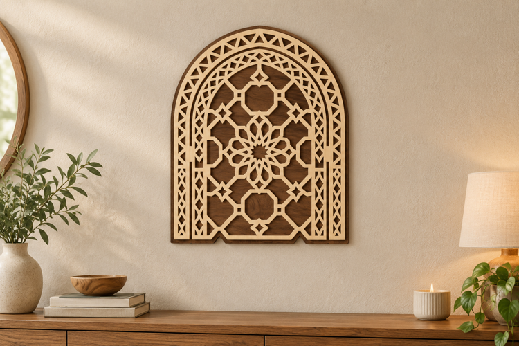 Geometric Arch Laser Cut SVG File, geometric arch svg