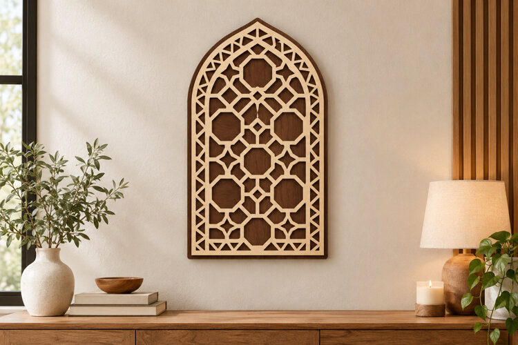 Circle Lattice Laser Cut SVG File, circle lattice svg example image 1