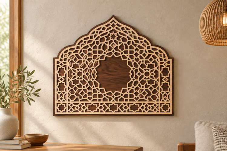 Wide Arch Lattice Laser Cut SVG File, wide arch lattice