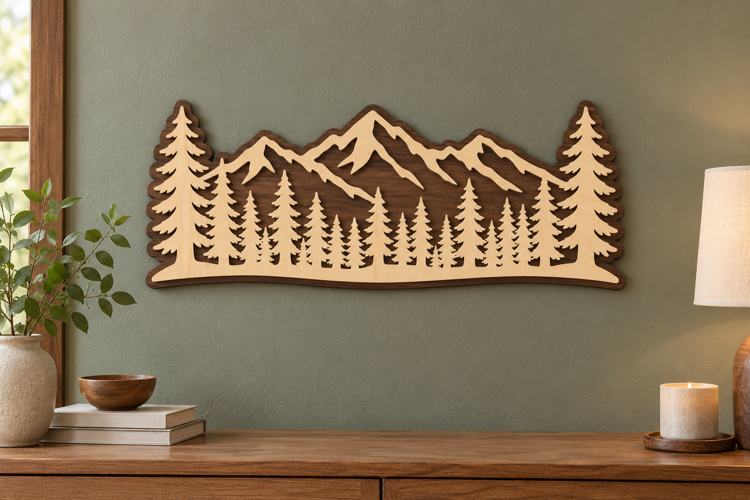 Mountain Range Laser Cut SVG File, mountain svg, mountain