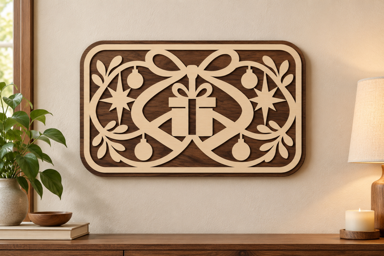 Gift Oval Panel Laser Cut SVG File, gift oval panel, oval