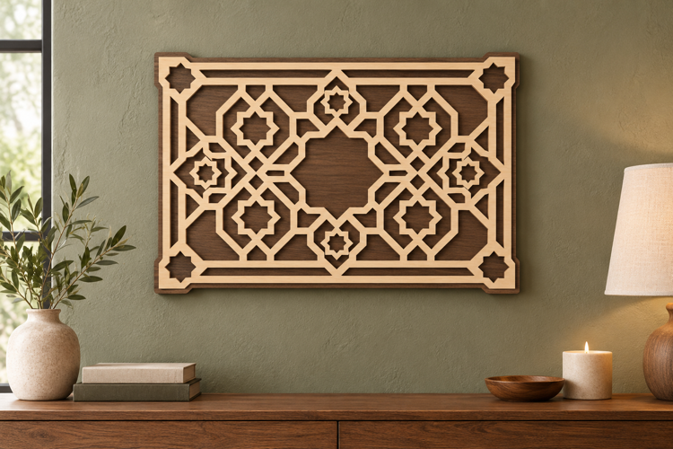 Geometric Lattice Laser Cut SVG File, geometric lattice svg