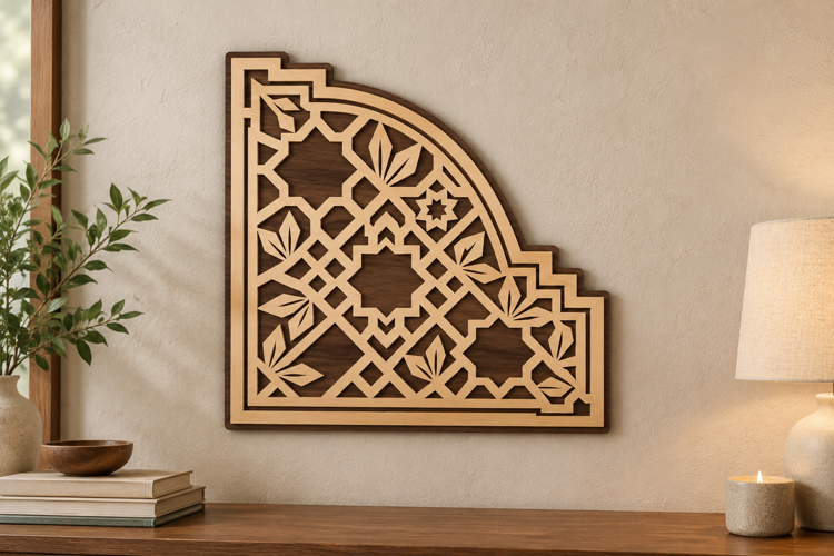 Corner Lattice Laser Cut SVG File, corner lattice svg, geome