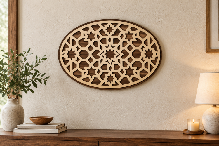 Oval Mandala Laser Cut SVG File, oval mandala svg, geometric