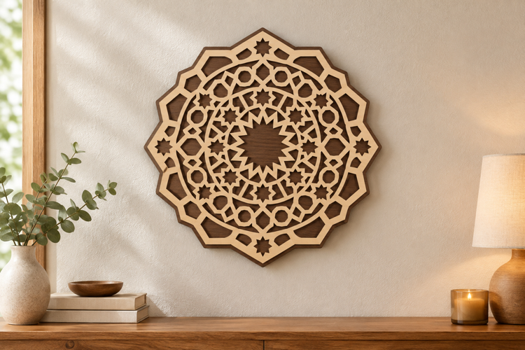 Ornate Mandala Laser Cut SVG File, ornate mandala svg, geome