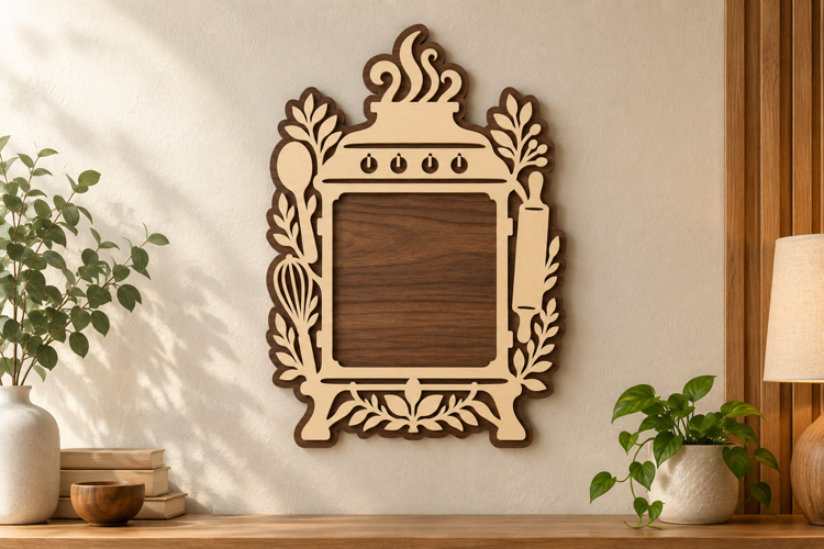 Coffee Pot Frame Laser Cut SVG File, coffee pot frame