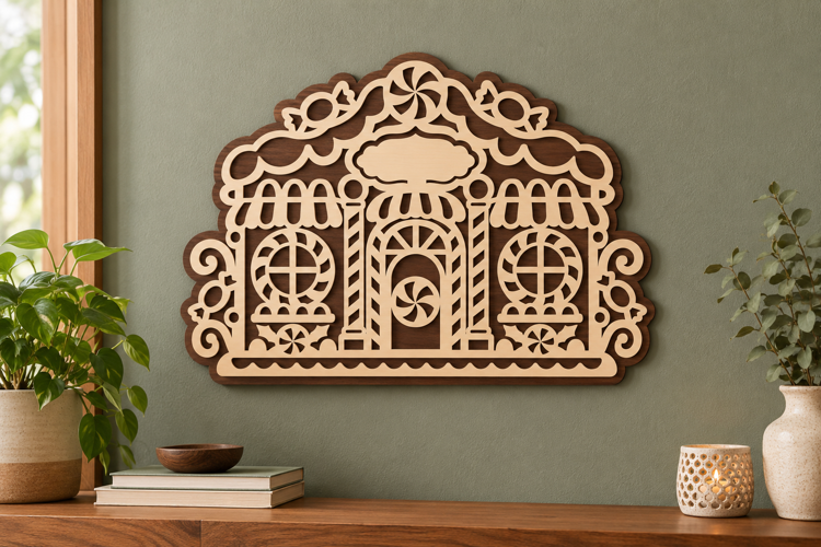 Ornate Window Decor Laser Cut SVG File, ornate window decor