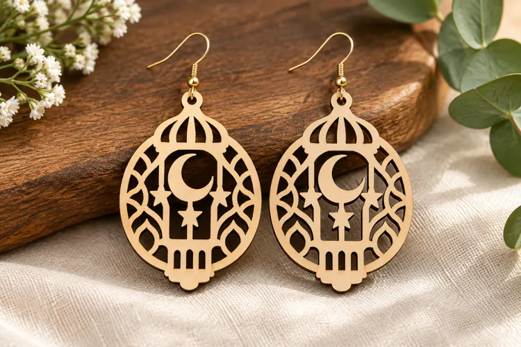 Mosque Window Earrings Laser Cut SVG File mosque window svg,