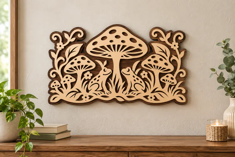 Mushroom Forest Laser Cut SVG File mushroom forest svg, mush