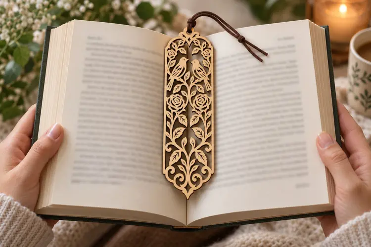 Ornate Floral Bookmark Laser Cut SVG File ornate bookmark sv