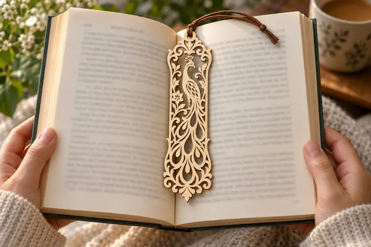 Floral Filigree Bookmark Laser Cut SVG File floral filigree