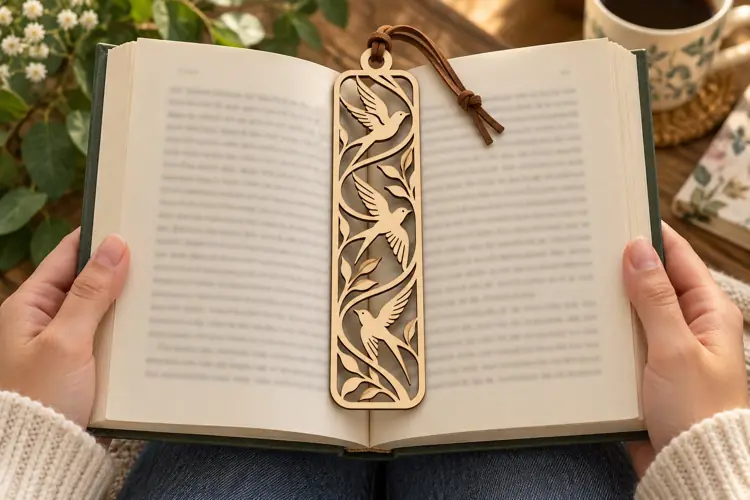 Geometric Vine Bookmark Laser Cut SVG File geometric vine