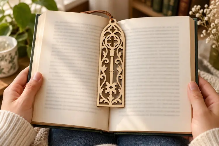 Gothic Floral Bookmark Laser Cut SVG File gothic floral svg,