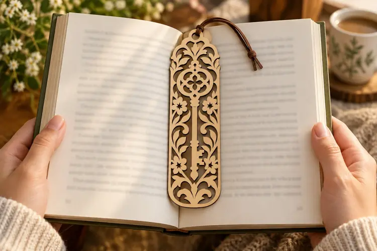 Oval Floral Bookmark Laser Cut SVG File oval bookmark svg,