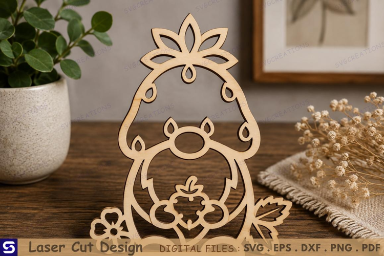 3D Strawberry Gnome Standee Laser Cut File