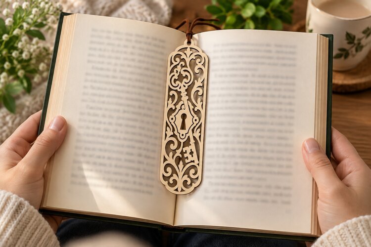 Ornate Filigree Bookmark Laser Cut SVG File ornate filigree example image 1