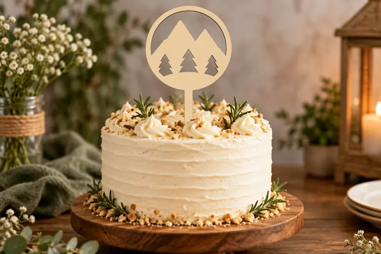 Pine Forest Cake Topper Laser Cut SVG File pine forest toppe
