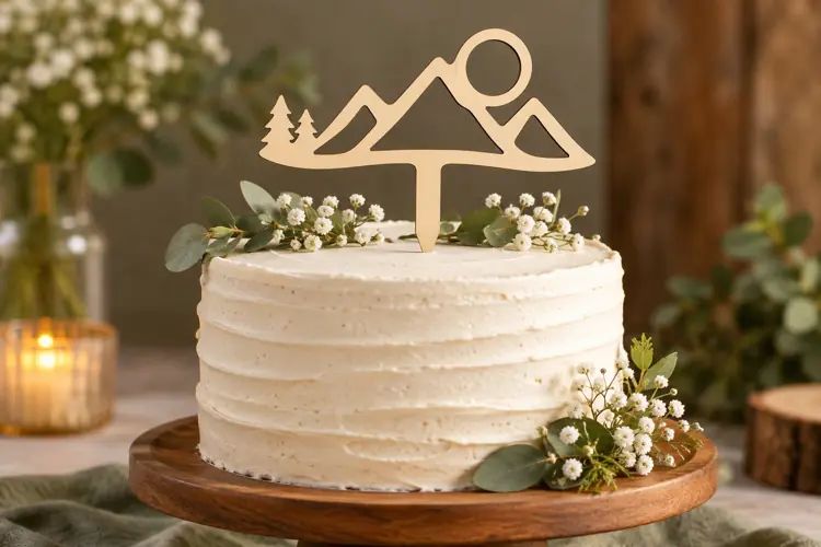Mountain Horizon Cake Topper Laser Cut SVG File mountain hor