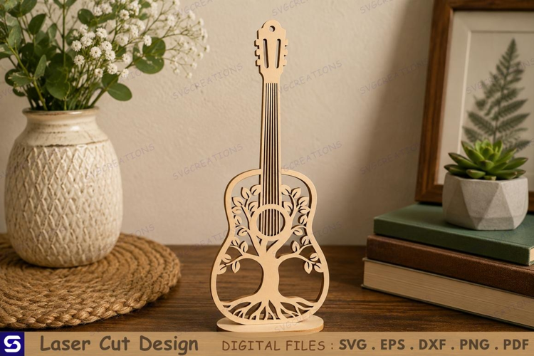 3D Tree of Life Guitar Bookmark Laser Cut File